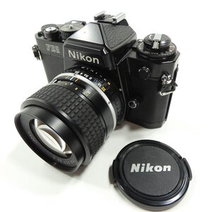 Nikon ニコン FE2 一眼レフ フィルムカメラ ジャンク 100mm F2.8 ボディ #29952 レンズ付き 本体 オールド 昭和 レトロ