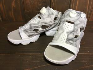 ★Reebok リーボック INSTAPUMP FURY ポンプ フューリー サンダル グレー レディース 24.0cm Used 検 スタッグ ミュール スニーカー