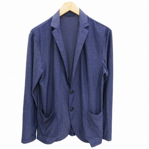 ミッシェルクランオム M.K HOMME テーラードジャケット ブレザー 2B ノーベント 48 L 紺 ネイビー ■GY31 /SS 0821 メンズ