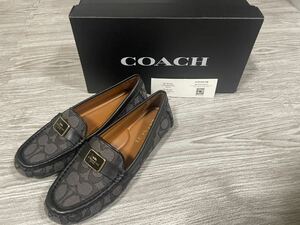 試着のみ　COACH 23cm コーチ ブラック フラットシューズ