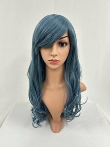 Wigs2you C-003 青色 コスプレウィッグ アニメ アイドル風 耐熱コスプレウィッグ★パーマロングスタイル