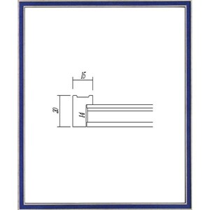 OA額縁 ポスターパネル 木製フレーム 7910 B5サイズ ネイビー