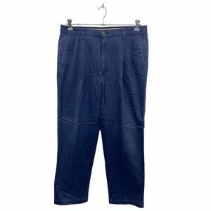 DOCKERS チノパンツ W36 ドッカーズ クラシックフィット タック入り コットン ビッグサイズ ネイビー 古着卸 アメリカ仕入 2311-658