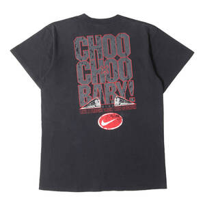 NIKE ナイキ Tシャツ サイズ:XL 90s CHOO CHOO BABY トレインロゴ Tシャツ 90年代 USA製 ナイキヴィンテージ 銀タグ ブラック 古着