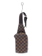 LOUIS VUITTON ショルダーバッグ PVC ブラウン チェック