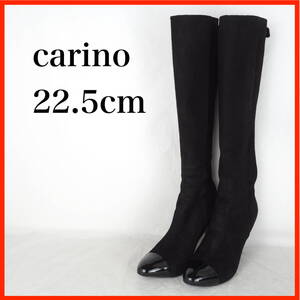 EB8006*carino*カリーノ*レディースロングブーツ*22.5cm*黒