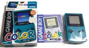 ゲームボーイカラー本体 ブルー GAMEBOY COLOR 動作確認済み 任天堂 GBC Nintendo レトロ ターコイズ