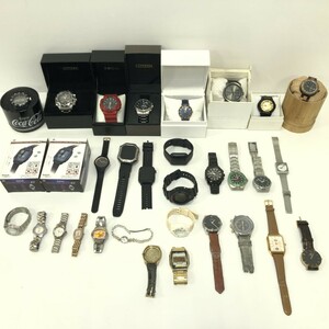 07w2424★1円~ ジャンク腕時計 32本まとめ DIESEL/G-SHOCK/FULRA/CITIZEN/NIXON スマートウォッチ 他 箱あり・なし ジャンク品