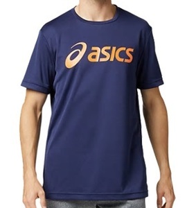 L 定価2750円 アシックス トレーニングウェア 半袖 シャツ 2031B236 メンズ スポーツ 丸首 Tシャツ ピーコート ハバネロ