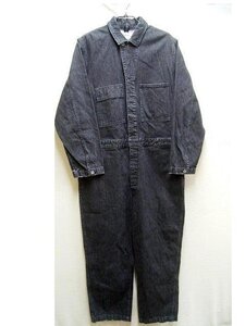 ◇即決[M]ほぼ未使用品 JOHNBULL 21689 22AW つなぎ 12oz ミリタリー デニム ツナギ ジャンプスーツ ブラック オールインワン パンツ■R275