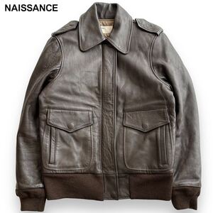 希少 NAISSANCE ネサーンス レザージャケット TYPE A-2 フライトジャケット ダークブラウン