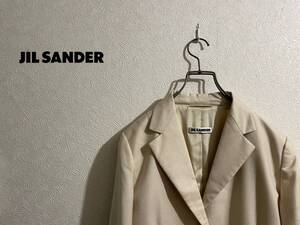 ◯ ドイツ製 JIL SANDER カシミア × シルク テーラード ジャケット / ジルサンダー ショート ホワイト ベージュ 白 34 Ladies #Sirchive