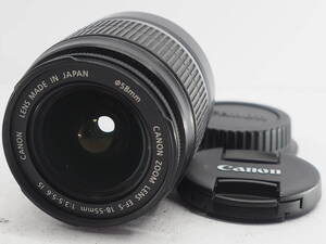 ★特上品★ キヤノン CANON EF-S 18-55ｍｍ Ｆ3.5-5.6 IS ★前後キャップ付き ＃A1436