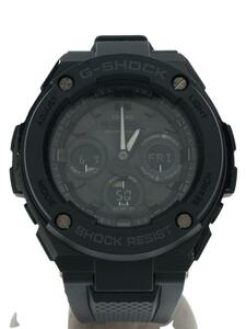 CASIO◆ソーラー腕時計・G-SHOCK/GST-W300G-1A1JF/デジアナ/ラバー/BLK/BLK