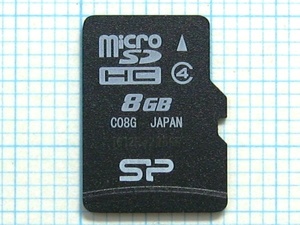 ★SILICON POWER microSDHC メモリーカード ８GB 中古★送料８５円・１８５円