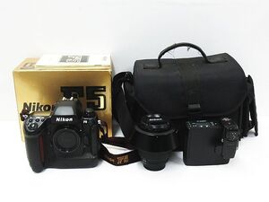 ■ 通電のみ確認 ジャンク 現状品 Nikon F5 + AF NIKKOR 28-105mm 1:3.5-4.5D 一眼レフフィルムカメラ 元箱 カメラバッグおまけ付 ★2613