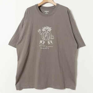 【1円スタート】メール便○ タグ付き NEIGHBORHOOD ネイバーフッド Tシャツ 半袖 グレー XLサイズ グラフィックプリント 丸首 丸胴 メンズ