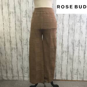  ROSE BUD　ローズバッド　ジャガードパンツ　Fサイズ　ブラウン　S5.11-71　USED