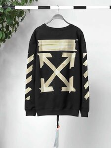 OFF WHITE オフホワイト トップス パーカー メンズ レディース シンプル カジュアル ブラック M