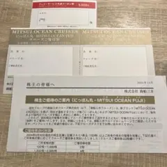 MITSUI OCEAN FUJI 商船三井　さんふらわあ　株主優待券