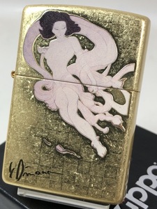 Zippo ジッポー雷神 天女 / ライジン 天野喜孝 金箔風 両面/新品 送料無料