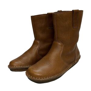 G264 Clarks クラークス ショートブーツ UK3.5 約 22.5cm ブラウン レザー クレープソール