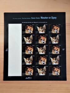  2005年 United States Post Office 37￠ Stamps 37セントPets911.com 切手シート