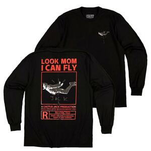 XLサイズ　トラビススコット　長袖Tシャツ　ロンT　Travis Scott　黒　ヒップホップ　ラップ　ラッパー