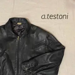 a.testoni テストーニ　DINAMICO　レザージャケット　ブルゾン