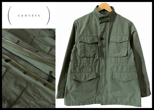 送無 定価110,000円 数回着用 極美品 Cantate カンタータ 20ss M65 field Jacket 20SSCA0200 M-65 ミリタリー フィールド ジャケット 44