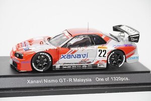 EBBRO エブロ 1/43 NISSAN 日産 XANAVI ザナヴィ ニスモ GT-R マレーシア #22 シルバー 43379