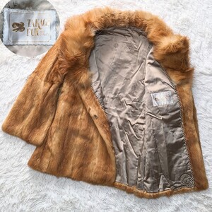 最高級の毛並み!!!! TAKAGI FUR 高木ファー 毛皮コート MINK ミンク ファー ジャケット 刺繍 レディース 婦人 キャメル ブラウン