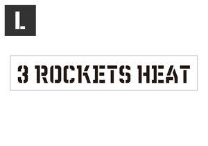 ステンシルシート ステンシルプレート ステンシル アルファベット DIY クイックステンシル サイズL 3 ROCKETS HEAT ロケット砲弾
