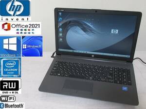 業務向けノート！SSDに交換可能HP 250 G7 8G/320GB Celeron（N4020）Windows10 office2021Proもインストール済み！