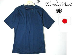 日本製■ 新品　安い！　即決　トルネードマート　ディープブルー　半袖カットソー　Tシャツ　Mサイズ　無地　TORNADO MART　未使用