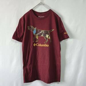 Columbiaコロンビア　半袖Tシャツ　アニマルプリント　ラブラドールレトリバー　サイズS