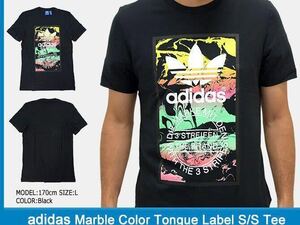 ★新品　送料無料★アディダス adidas Tシャツ 半袖 メンズ マーブル カラー タン ラベル オリジナルス　Sサイズ　originals