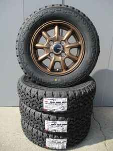 ヨコハマジオランダーKT■145/80R12■JP STYLE Bany(マットブロンズ)セット■軽トラエブリーキャリーサンバーNバンピクシスクリッパー