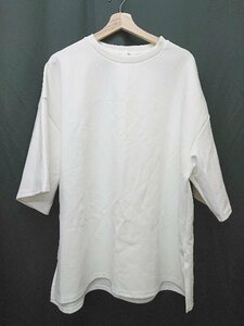 ◇ LILL リル 七分袖 Tシャツ カットソー サイズL ホワイト レディース メンズ P