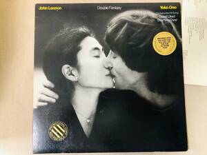 【即決 送無】US盤　名盤 プロモ スタンプ・ステッカー付　John Lennon Double Fantasy ジャケ・盤：良好