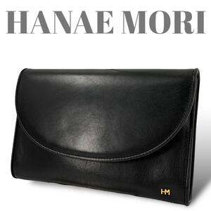 極美品　HANAE MORI ハナエモリ　クラッチバッグ　フォーマル　レザー