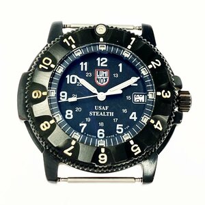 【1円スタート】LUMINOX ルミノックス F-117 NIGHTHAWK ナイトホーク SS ブラック文字盤 クオーツ メンズ腕時計 331044