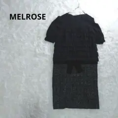 MELROSE　メルローズ　レイヤード　フリル　ワンピース　リボン　提灯袖