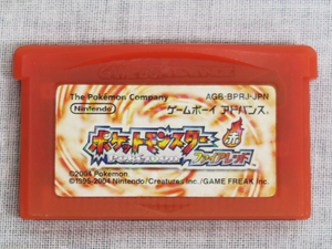 104【動作確認済み】 Nintendo GBA ポケットモンスター ファイアレッド 本体のみ ゲームボーイ アドバンス カートリッジ ファミコン 中古