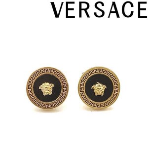 VERSACE ヴェルサーチェ ベルサーチ ブランド ピアス ヴィンテージゴールド×ブラック メドゥーサ ロゴ DG27256-DJMR-K41T