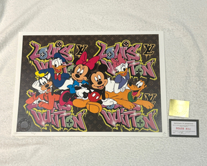 DEATH NYC ミッキーマウス ルイヴィトン LOUISVUITTON 世界限定100枚 Dismaland ポップアート アートポスター 現代アート KAWS Banksy