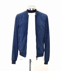 MooRER（ムーレー）SORANO-UR Leather Bomber Jacket レザー ボンバージャケット スウェード ジップアップ ブルゾン OLTREMARE Suede 48