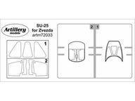 中古塗料・工具 1/72 Su-25 塗装マスクシール (ズべズダ用) [FLXM72033]