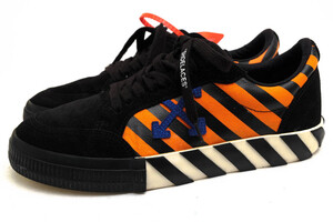 Off-White オフホワイト ローカットスニーカー DIAG LOW VULCANIZED ORANGE BLUE OMIA085R20C210181930 ストライプ