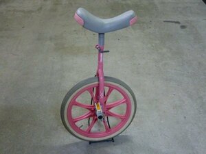 ◆◇SAGISAKA YL-11-04 UNICYCLE 一輪車 ピンク スタンド付 18インチ / タイヤ KENDA 18×1.75 女の子 子供用 キッズ / USED◇◆